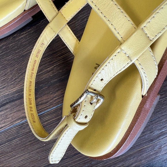 COLE HAAN FLORA THONG SUNSET GOLD LEATHER YELLOW SZ 8.5 - Picture 7 of 7